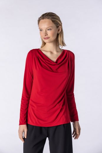 Draped neckline top