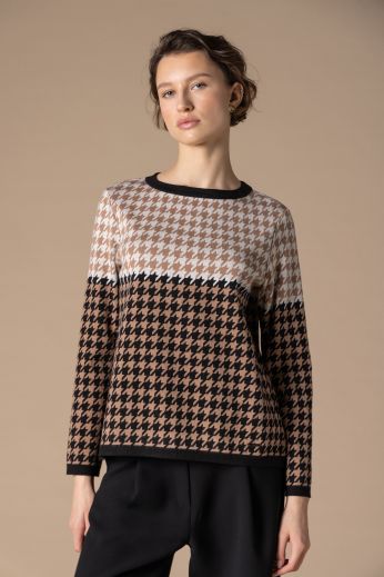 Jacquard-knit sweater