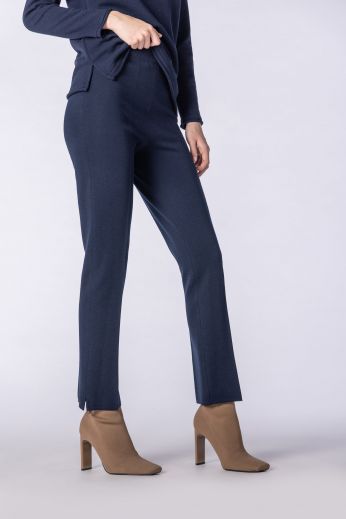 Slim-leg knit pants