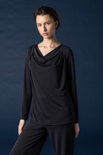 Draped neckline top