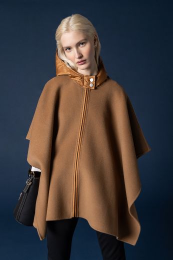 Wool-felt poncho