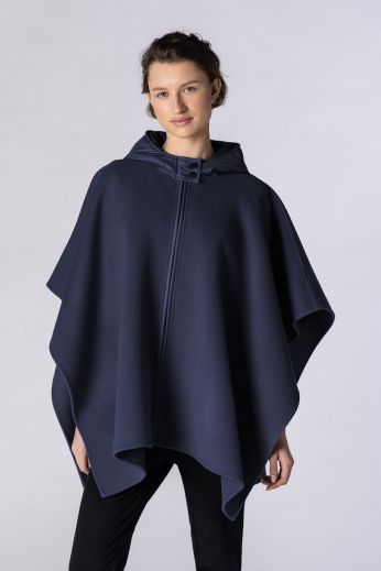 Wool-felt poncho