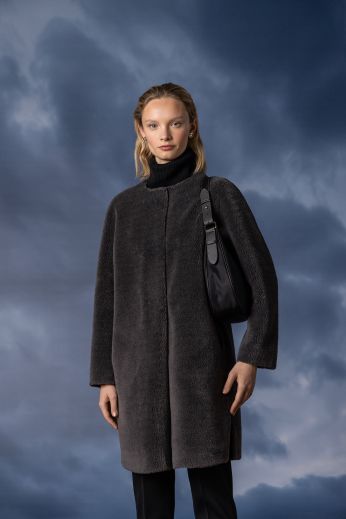 Faux shearling coat