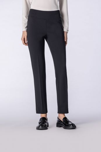 Slim-leg stretch-crepe pants